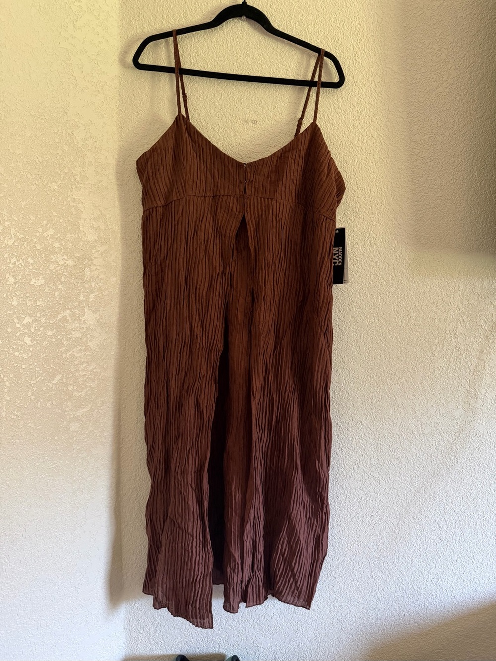 Brown flyaway maxi tank top